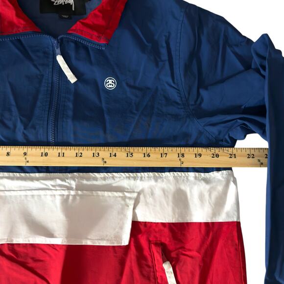 Stussy 2015 Colorblock Pullover Windbreaker Men’s S - Skater Streetwear Preppy - Picture 16 of 16